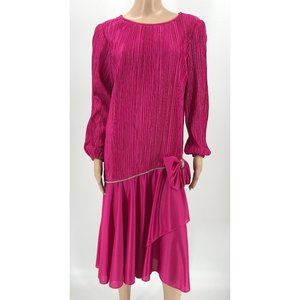 Vintage 80s After Dark pink fuschia prom dress